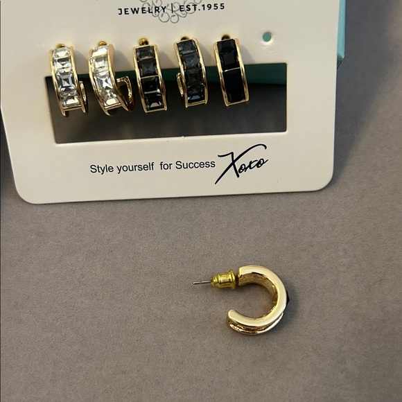 Park Lane Gold and Black Earring Trio - Picture 3 of 5